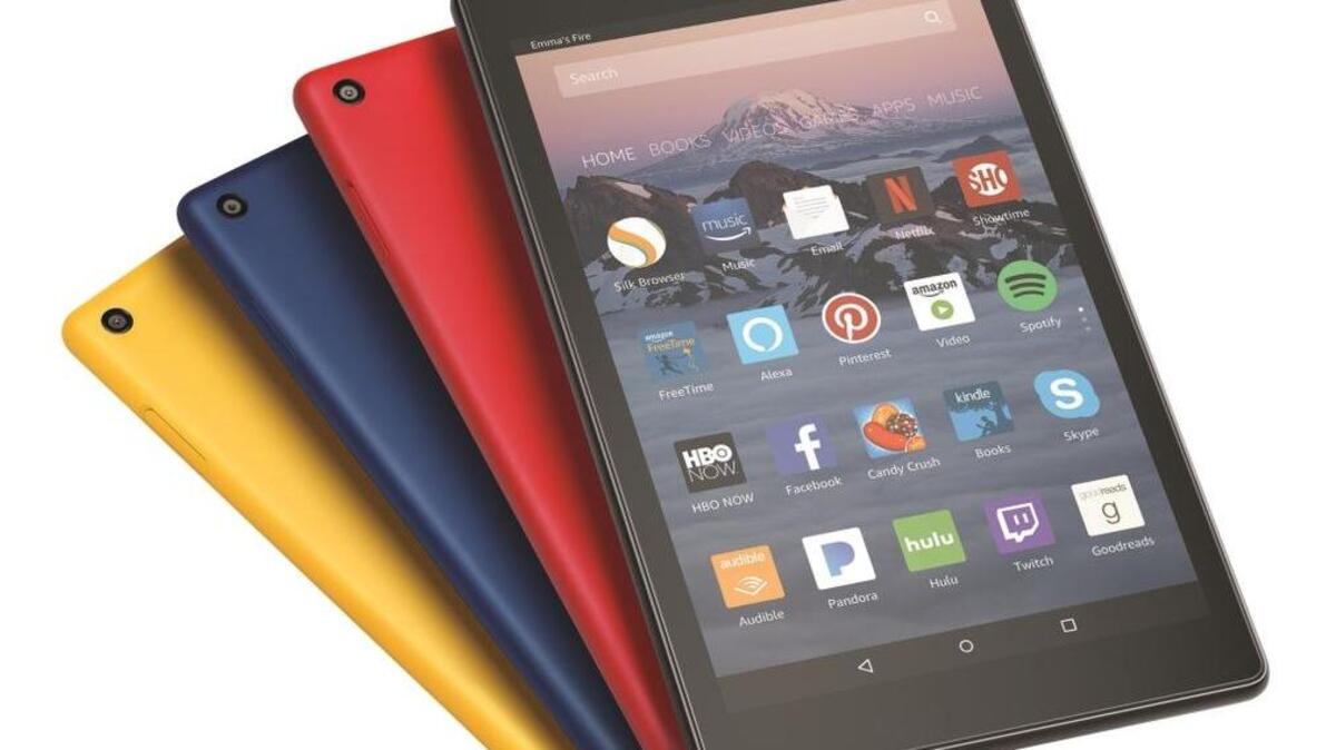 The Amazon Fire HD 8 Tablet with Alexa is available in four colors – black, red, blue and yellow.