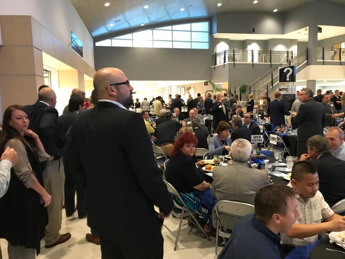A crowd of 400 came for breakfast and economist Hank Fishkind’s 2018 forecast Thursday at a Bradenton Area Economic Development Corporation breakfast meeting at Manatee Technical College.