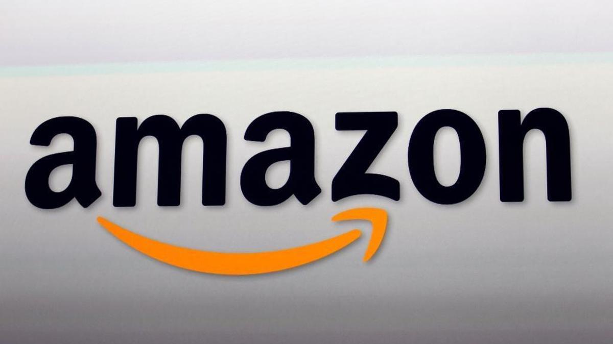 FILE - This Sept. 6, 2012, file photo shows the Amazon logo in Santa Monica, Calif.