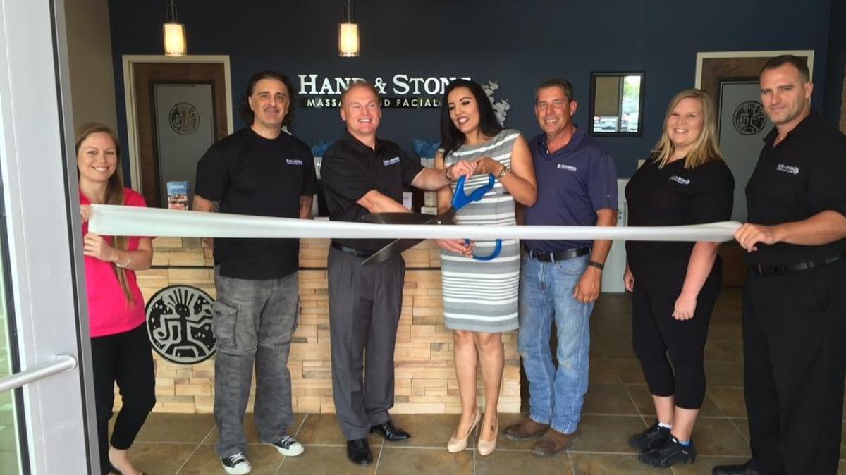 A ribbon cutting was held for Hand & Stone Massage and Facial Spa, 5405 University Pkwy., Suite 108, University Park. The company provides guests with a range of sumptuous beauty treatments and includes massages, facials, hand therapy and hair removal. For more information, call 941-462-4772 or handandstoneuniversitypark.com. Do you have a ribbon cutting you’d like to submit? Send it to Angie Monroe at amonroe@bradenton.com.