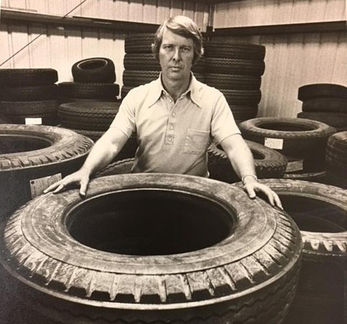Dan Callaghan, who founded Callaghan Tire with his wife, Betty, 40 years ago, stepped down as chief executive officer of the company on Wednesday. He is shown above in a photo from 1978.