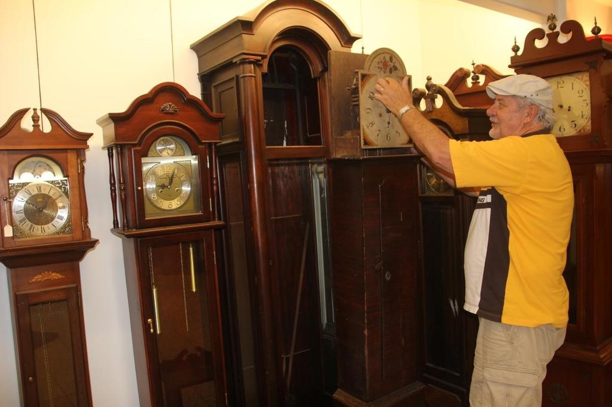 Ray Stepp will be buying, selling, and repairing clocks when Your Treasure House opens in the DeSoto Square mall.