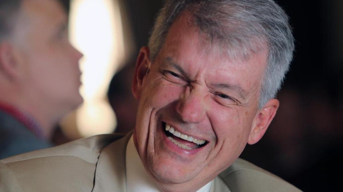 Wells Fargo CEO Tim Sloan speaks at the Greater Miami Chamber of Commerce economic summit at the Bitlmore Hotel Coral Gables City on Tuesday.
