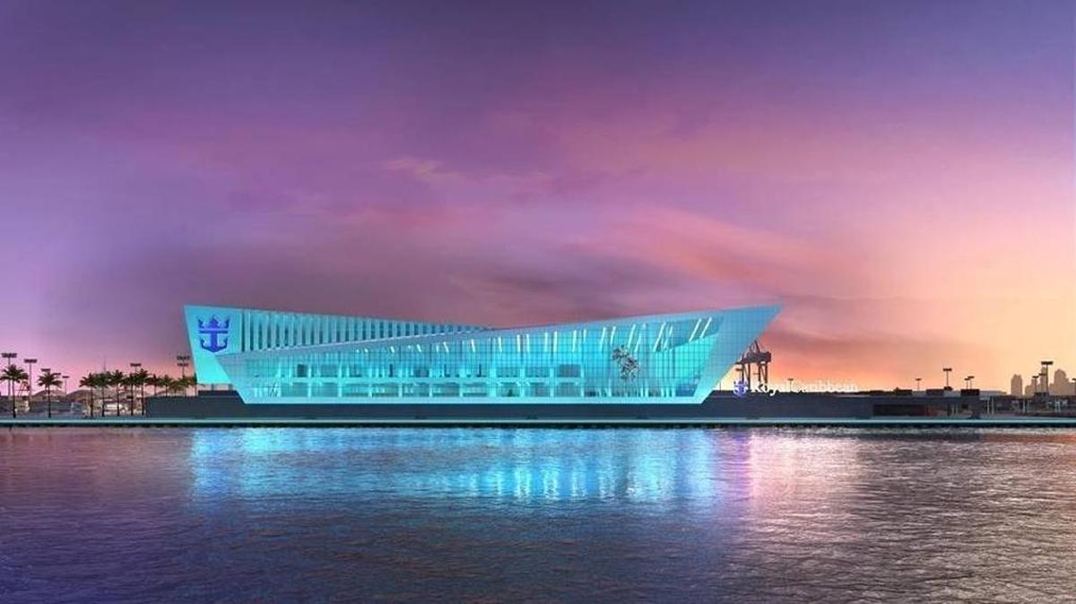 Rendering of Royal Caribbean Cruises’ Terminal A at PortMiami, slated for opening in October 2018.