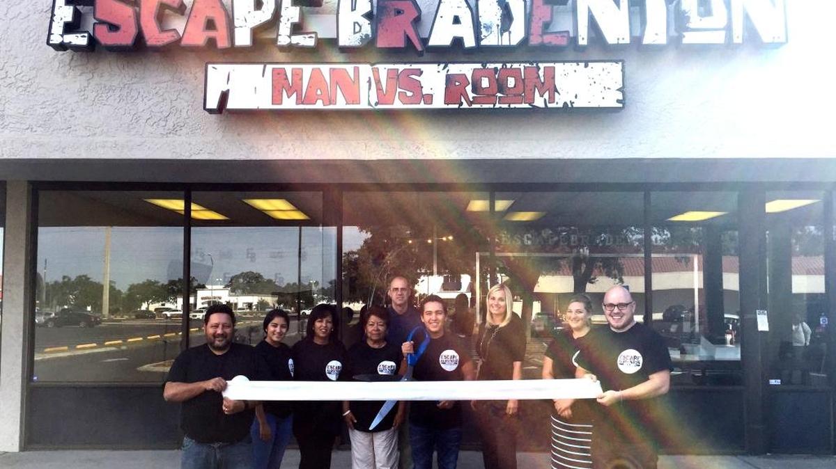 A ribbon cutting was held for Escape Bradenton, 465 Cortez Road W., Bradenton. The company offers live action, puzzle-filled adventure games challenging players to use creative and lateral thinking to escape from an “escape” room. For more information, call 941-666-5358 or visit escapebradenton.com. Do you have a ribbon cutting you’d like to submit? Send it to Angie Monroe at amonroe@bradenton.com.