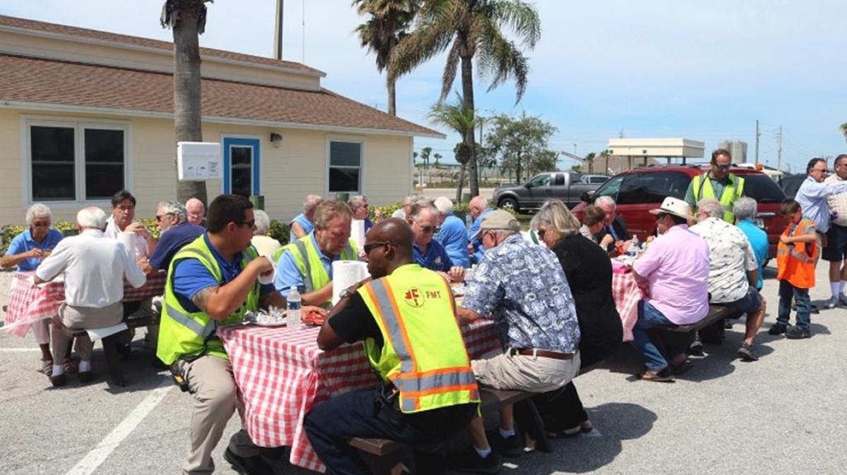 Professional drivers enjoy a picnic-style lunch as they are honored during Port Manatee’s second annual Trucker Appreciation Day.