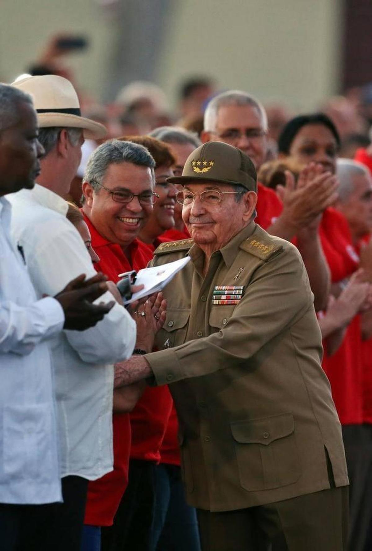 Cuban leader Raúl Castro takes part in an event celebrating Revolution Day in Pinar del Río on July 26.