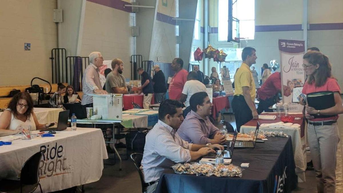 More than 40 employers packed the Robert L. Taylor Community Complex in Sarasota for a job fair Thursday specifically targeting veterans.