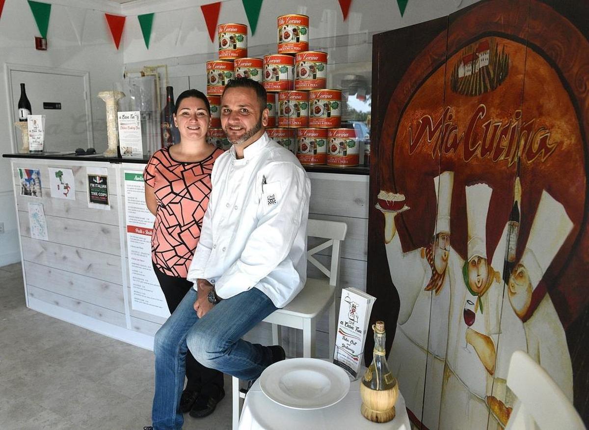 Owners Maria and Nicola Simone at Casa Tua, which opened about three weeks ago and is located at 8208 Cortez Road W.