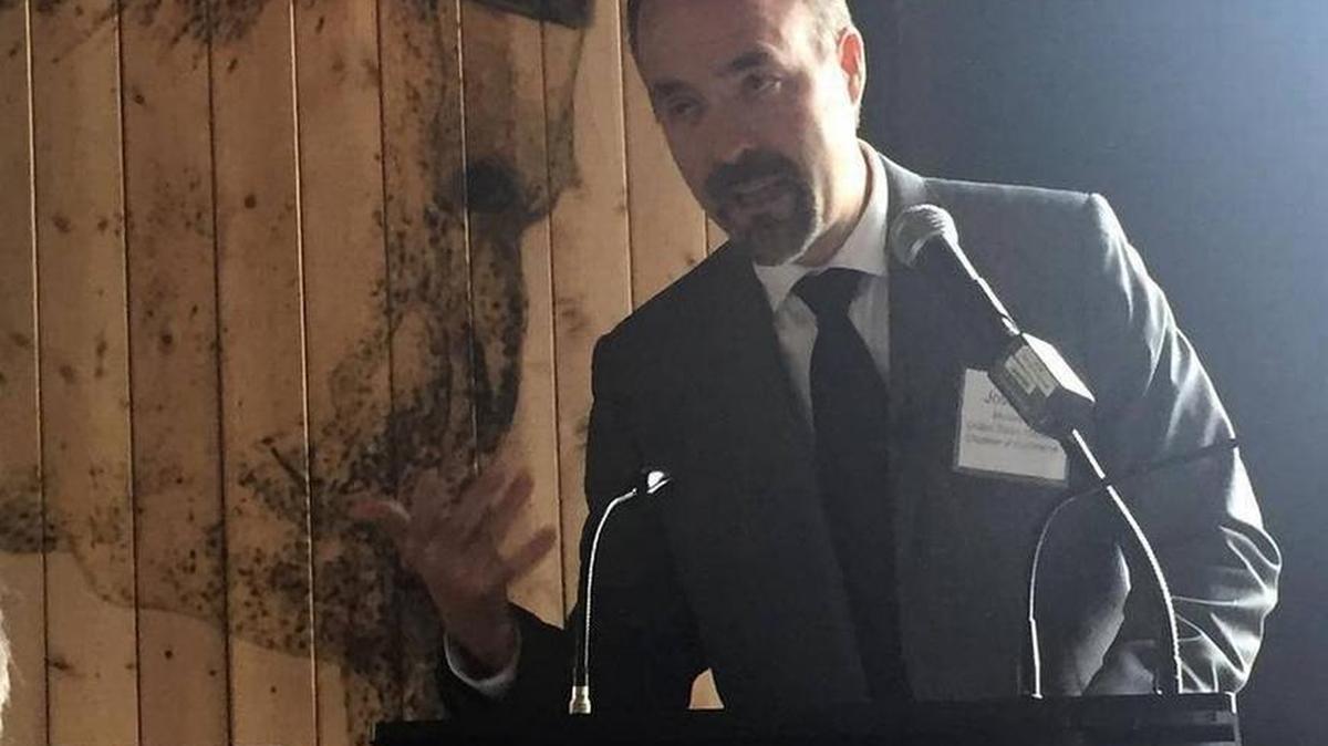 Jose Mas, CEO of MasTec, speaks at a Bank of America small business event at Bulla on Tuesday in Coral Gables.