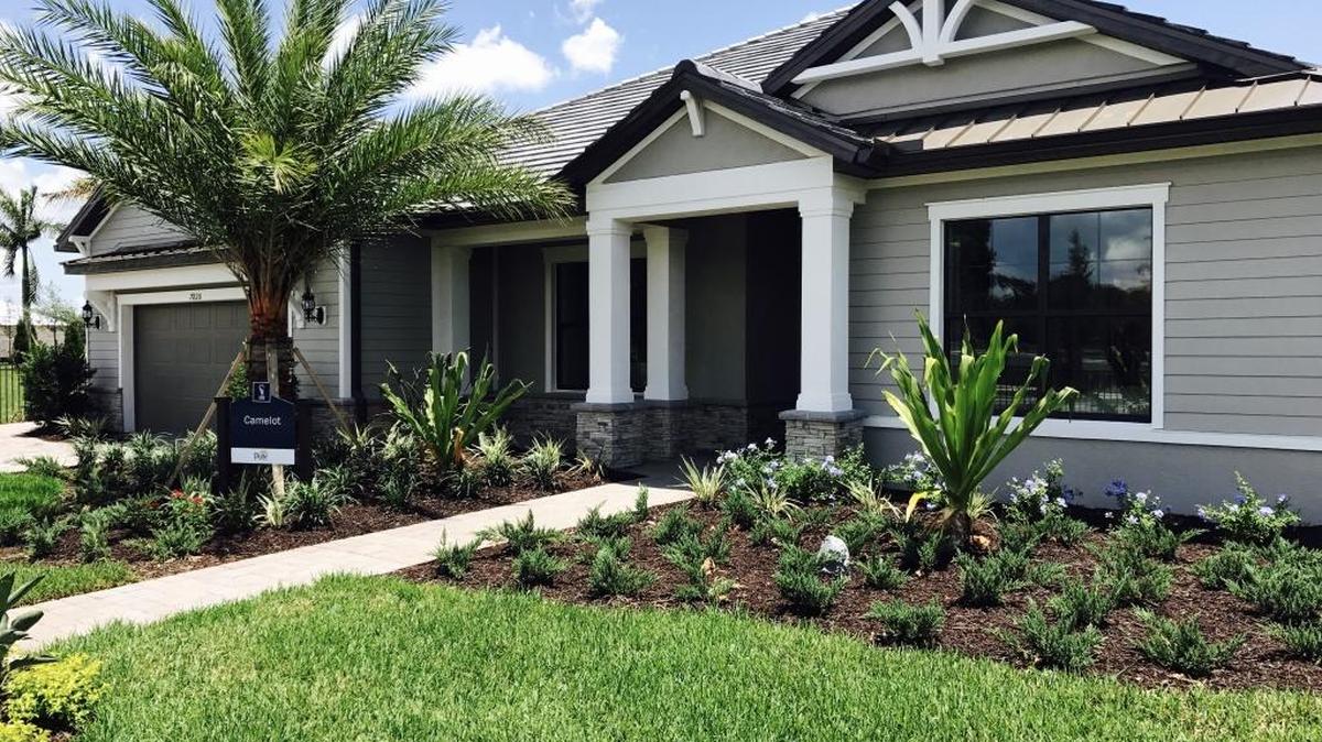 Home sales in the Bradenton-Sarasota area took a hit in September due to Hurricane Irma. Shown is the Camelot modelat Lakewood Ranch Waterside with a base price of $569,990.