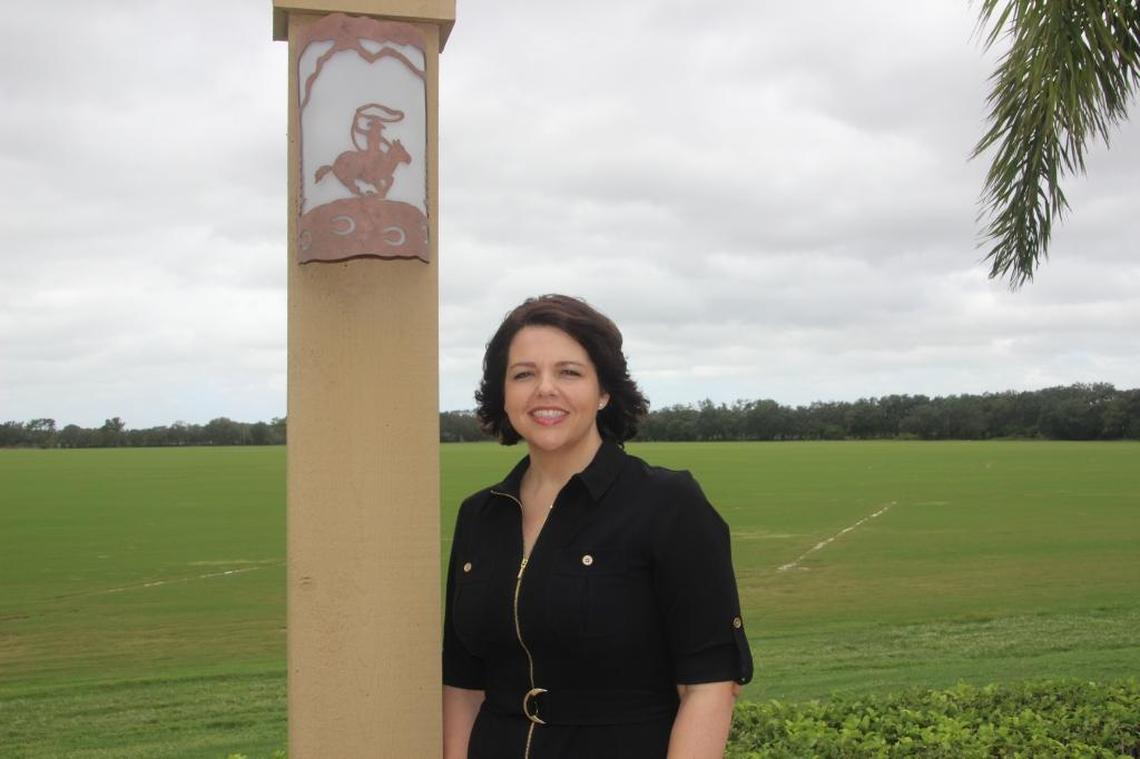 Monaca Onstad, director of community relations at Lakewood Ranch, is shown at Sarasota Polo Club, which will be home to a farmers’ market starting in December.
