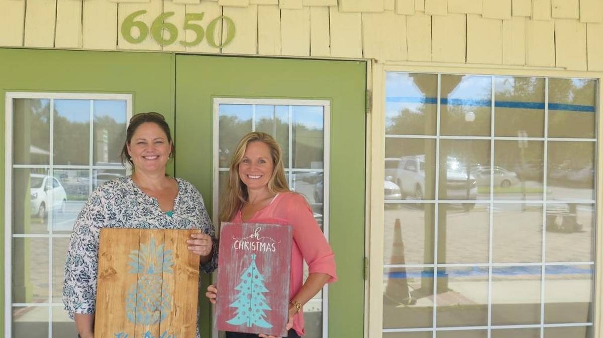 Jenn Bade, left, and Jenny Gunter will open The Maker’s Market and Workshops, aimed at making DIY projects easy, to the Bradenton community on Oct. 29.