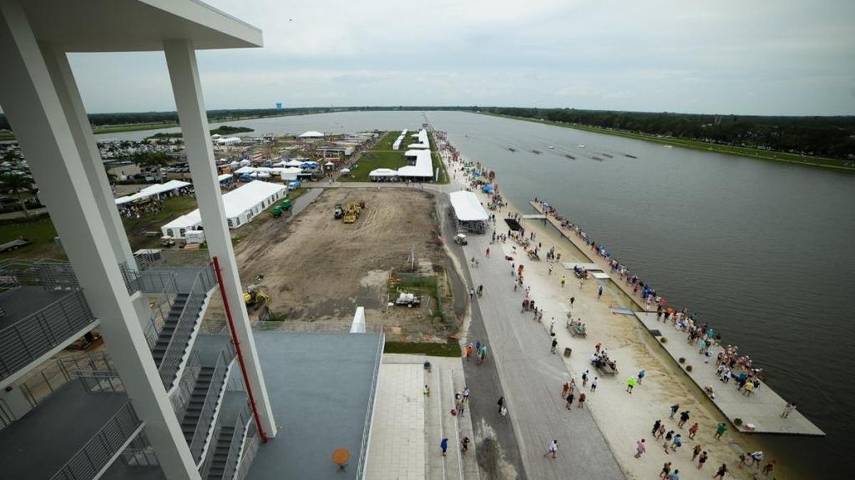 Spectators lined the shoreline at Nathan Benderson Park in June to watch the 2017 U.S. Rowing Youth National Championships. The park will host the World Rowing Championship in September.