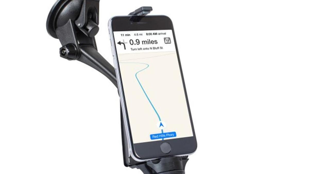 The Apple-approved iPro2 windshield mount dock from iBolt keeps your phone in place for safe hands-free use.