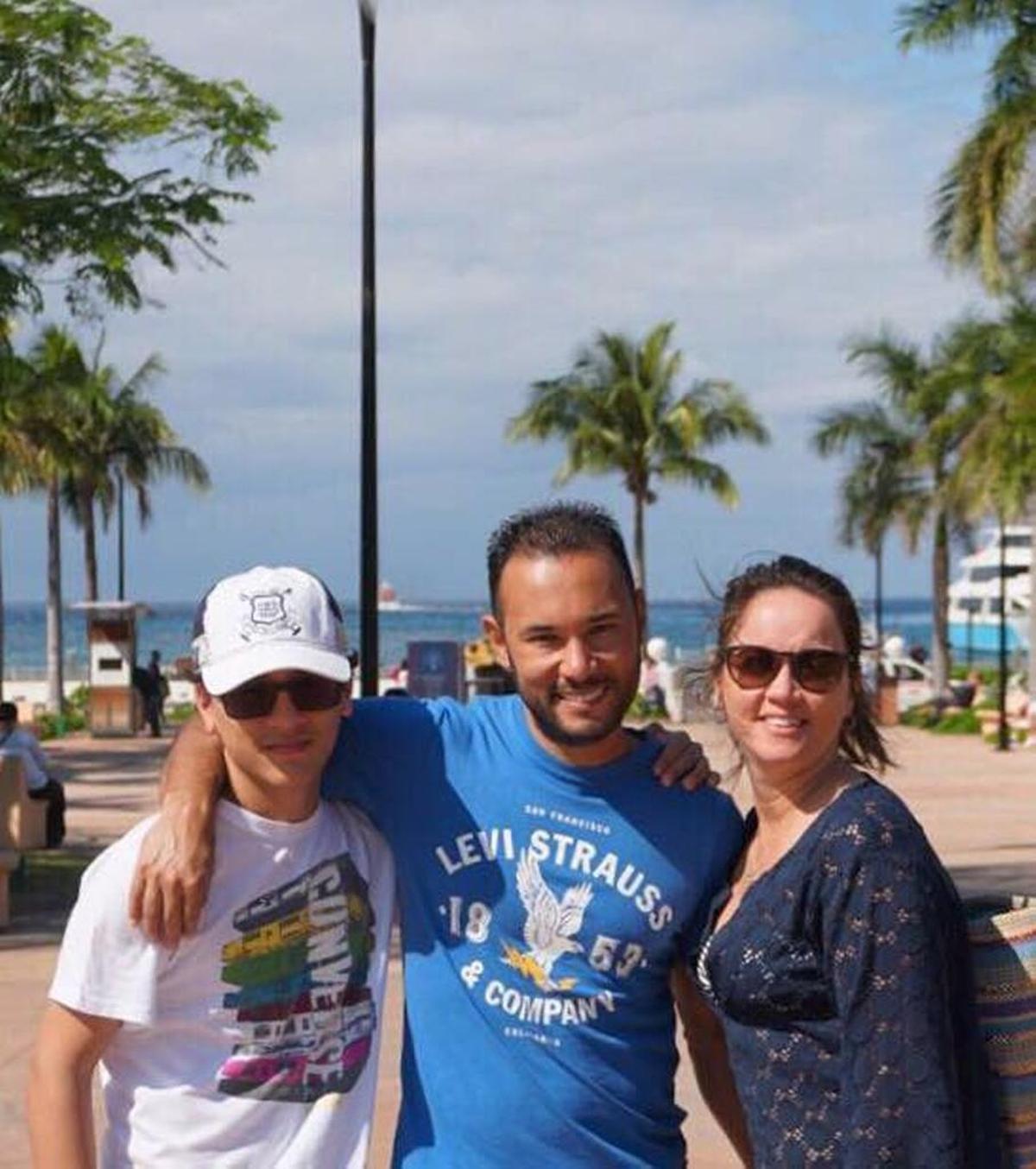 Thiago Koga, center, with his 15-year-old son, Caio Moreti Koga, and wife Lilian Moreti do Lago, on their five-night trip aboard Royal Caribbean International’s Navigator of the Seas. The vessel traveled from Miami to Cozumel and Costa Maya, Mexico last week.