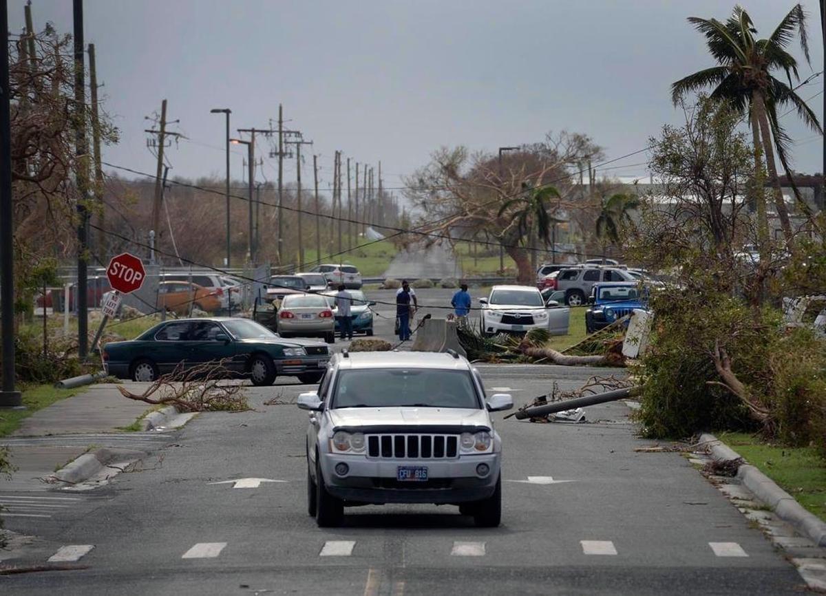 In this photo taken Sept. 22, 2017, damage from Hurricane Maria are viewed at Henry E. Rohlsen International Airport in St. Croix as relief operations got underway. =
