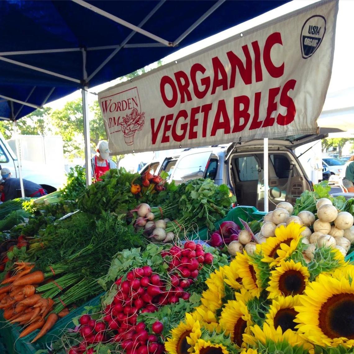 Chris and Eva Worden sell their organically grown produce at the downtown Sarasota farmers’ market and elsewhere. It will be coming to Lakewood Ranch starting in December.