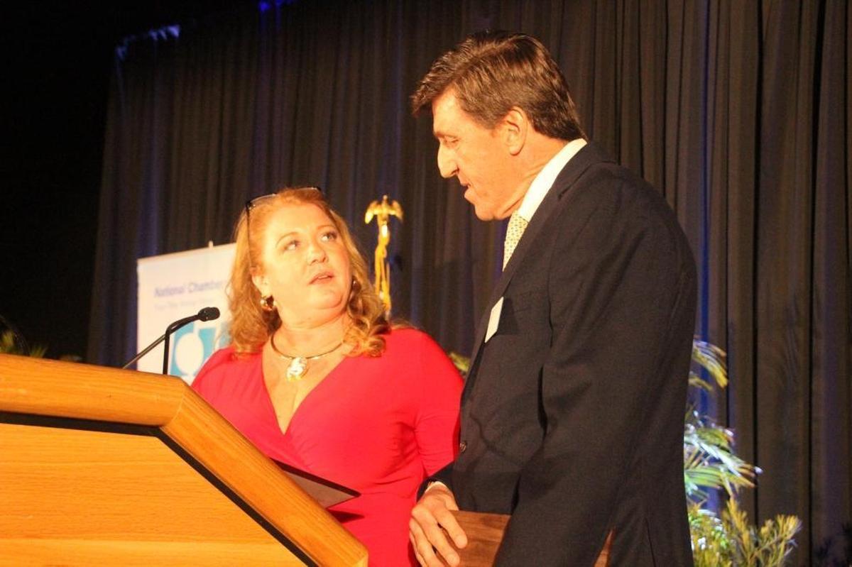 Darcie Duncan previewed her year ahead as Manatee Chamber of Commerce chair, while Kevin DiLallo reviewed his year as chair in 2017.