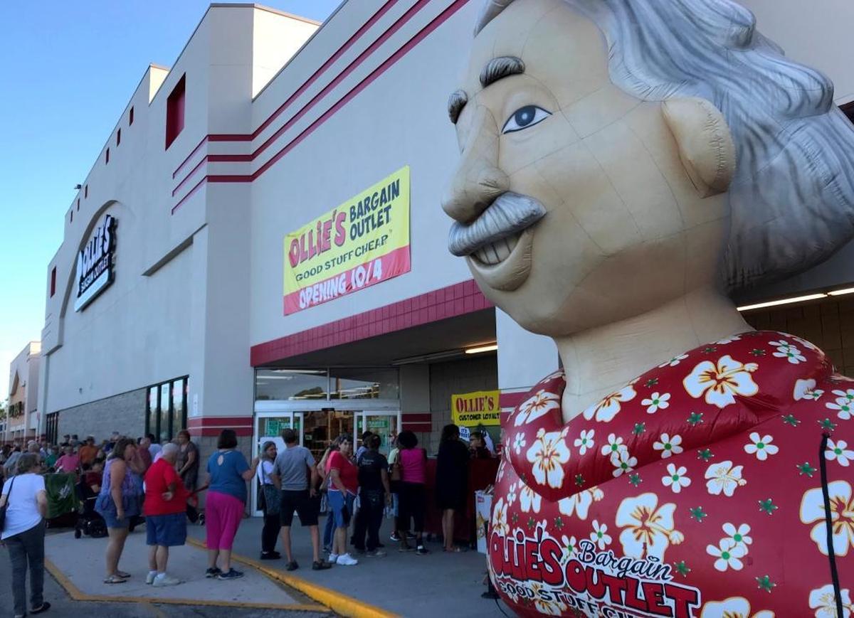 The promise of “good stuff cheap” and curiosity about the new store, had a crowd lined up well before the 9 a.m. store opening at Ollie's Wednesday.