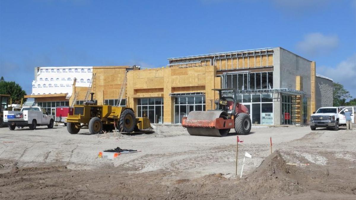 Well under construction near the intersection of 14th Street W. and Bayshore Gardens Parkway, The Shoppes at Bayshore strip center will be leased to Jimmy Johns, a Great Clips, an AT&T Mobile store and possibly two other retailers.
