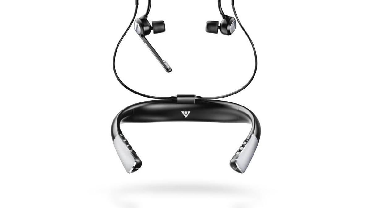 The OV wearable headphone assistant earbuds from ONvocal.