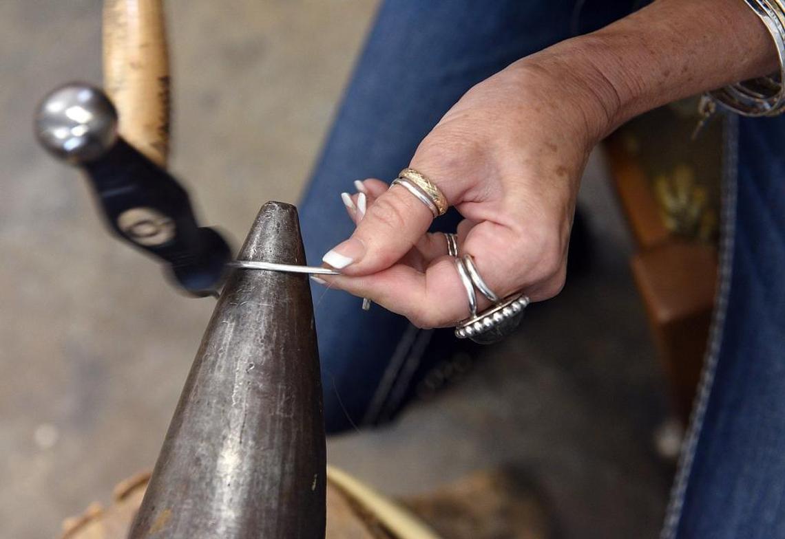 Laura Shely has owned jewelry businesses for more than 30 years, including Tide and Moon Jewelry on the Bradenton Beach pier. In April, she opened a second location in downtown Bradenton that serves as both a gallery and teaching studio to share her craft with others.