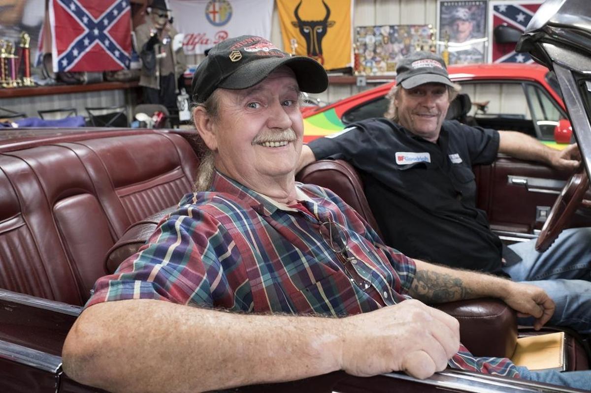 Bradenton’s Travis Palmer, left, spent the bulk of his life as a roadie, touring with the likes of Johnny Cash, George Jones, B.B. King and even magician David Copperfield. He’s collected a wealth of memorabilia over his years.