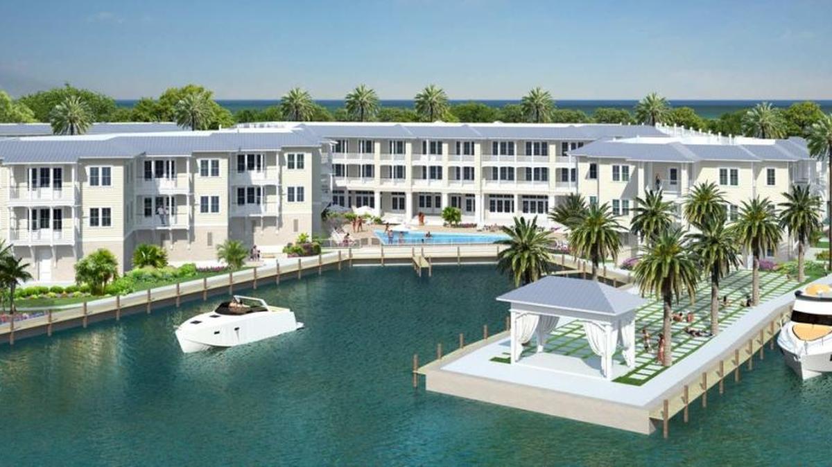 The Waterline Marina Resort & Beach Club is scheduled to open in May.
