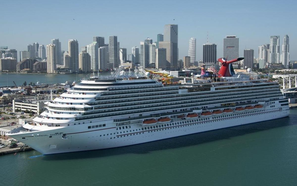 One of Carnival Cruise Line’s newest ships, Carnival Breeze, is one of four ships by the Florida-based line to fail its sanitation inspection in the past two months. It got a score of 77 out of 100. Ships need to earn at least an 86 to pass.