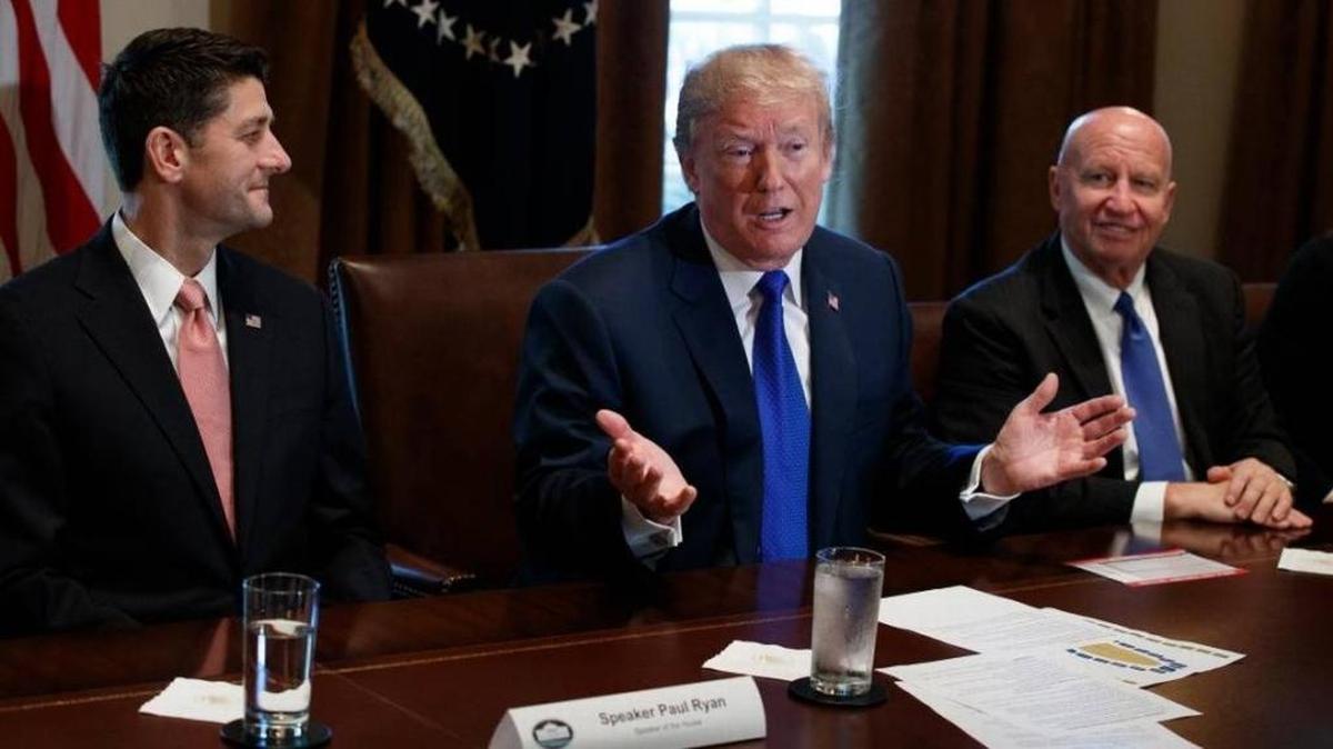 Before he left on his nearly two-week trip to Asia, President Donald Trump, with House Speaker Paul Ryan and Chairman of the House Ways and Means Committee Kevin Brady, said tax cuts would be an early Christmas present.