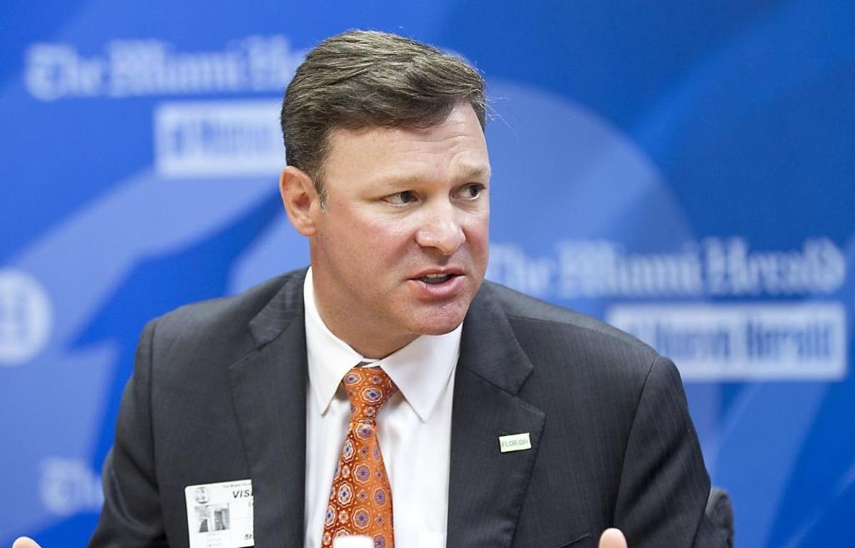 Eric Silagy, president and CEO of FPL. The photo is from a 2013 interview with the Miami Herald Editorial Board.