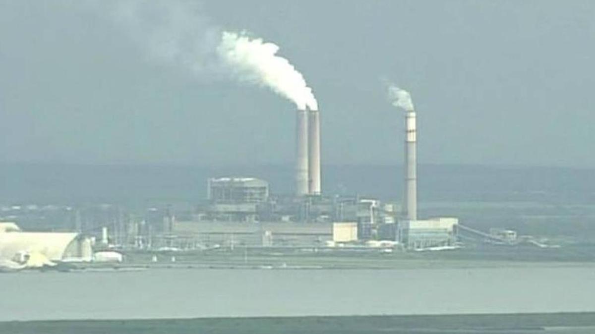 The TECO plant in Apollo Beach is seen from the Sky 9 helicopter on Thursday afternoon.