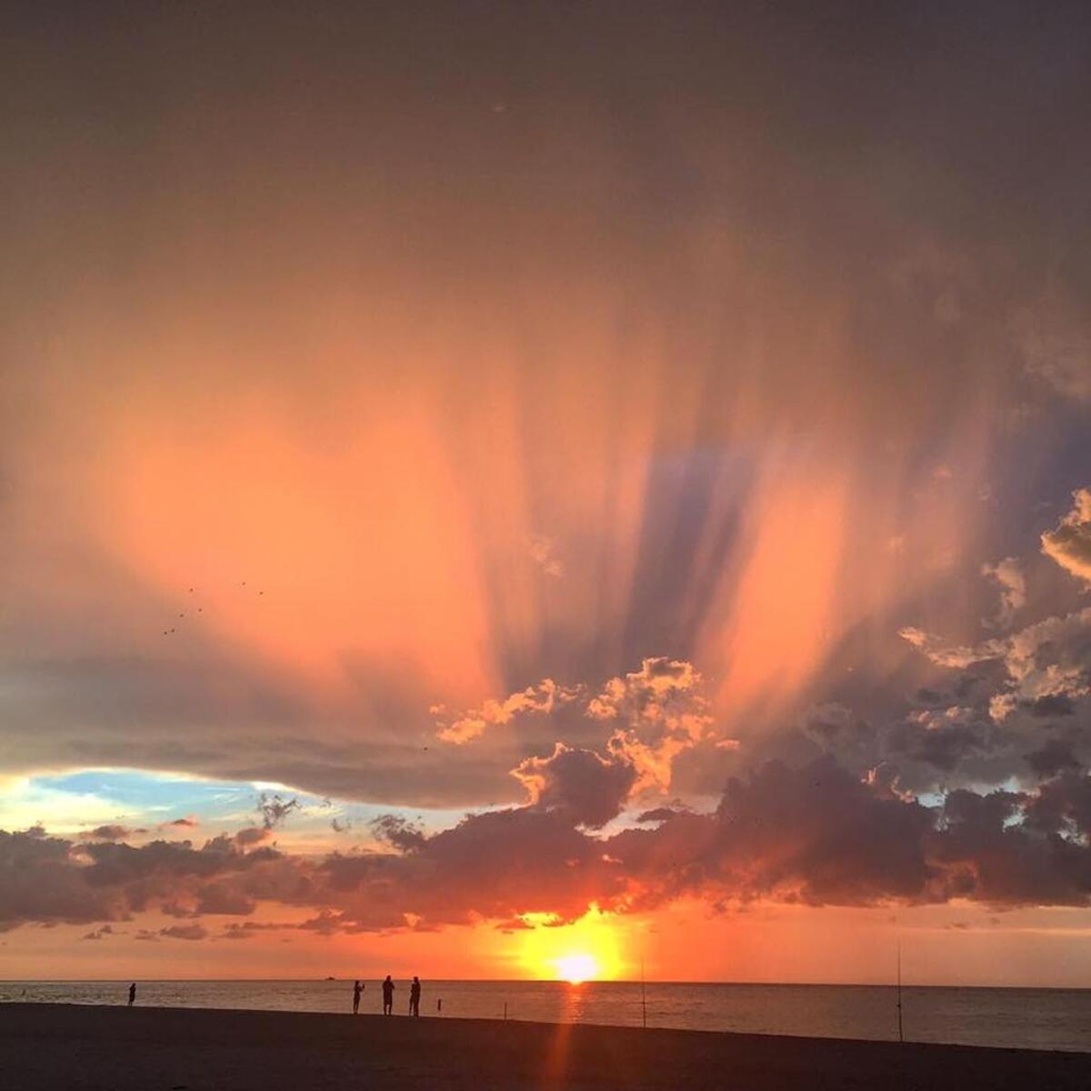 Sunset as seen from Bean Point, July 5, 2017.