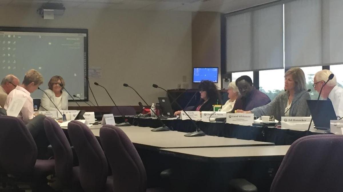 Manatee County Commission discusses the budget on Wednesday.