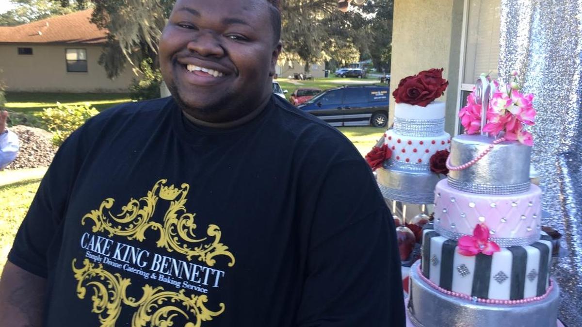 Brion Bennett, above, known in Parrish as "Cake King Bennett" because of his skill at making what one vendor calls "epic" wedding and birthday cakes, is giving back to the community with a dinner for the homeless of Bradenton on Nov. 5.