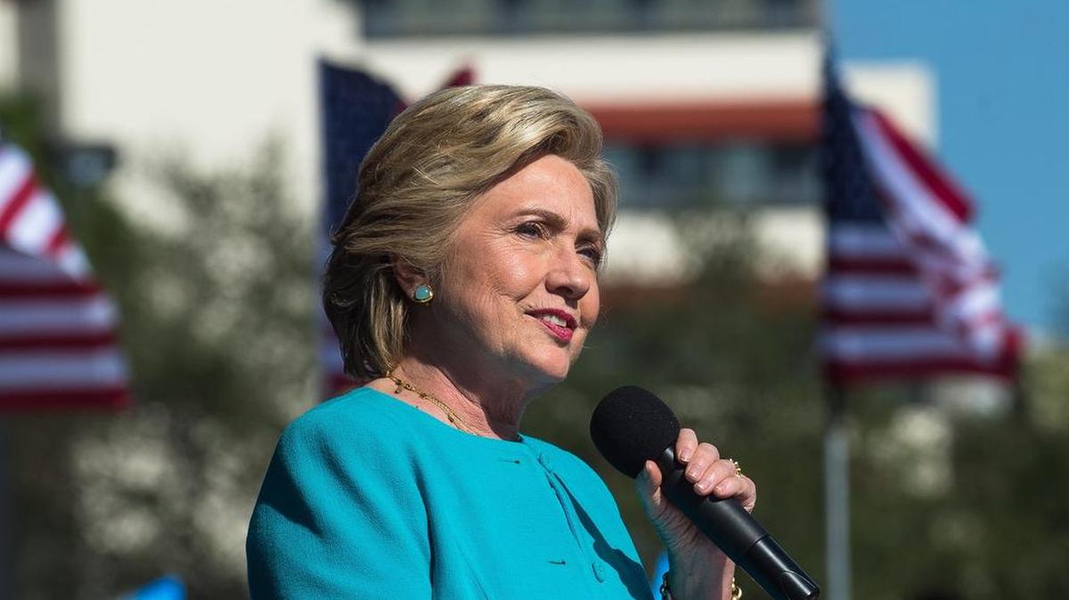 Hillary Clinton speaks at a campaign rally, urging Florida voters to take advantage of early voting on Wednesday, October 26, 2016 at Curtis Hixon Park in downtown Tampa.