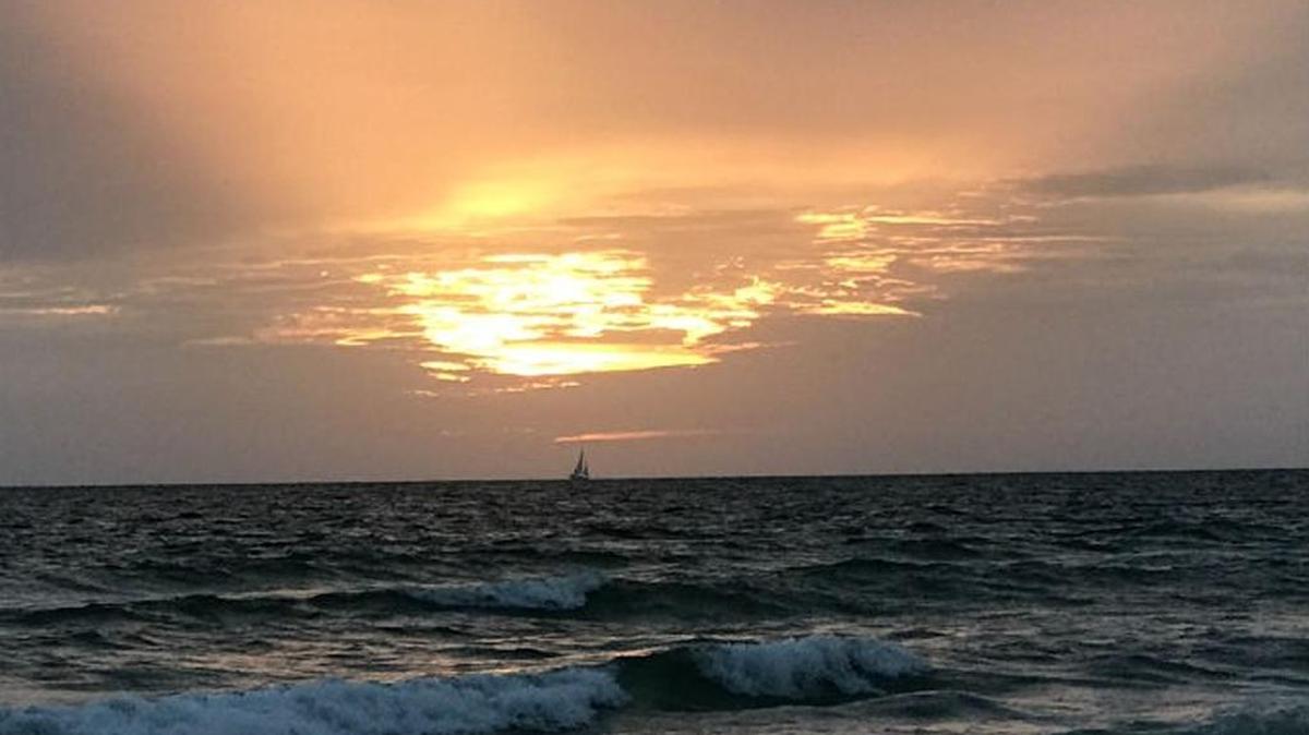 Sunset at Honeymoon Island in Dunedin.