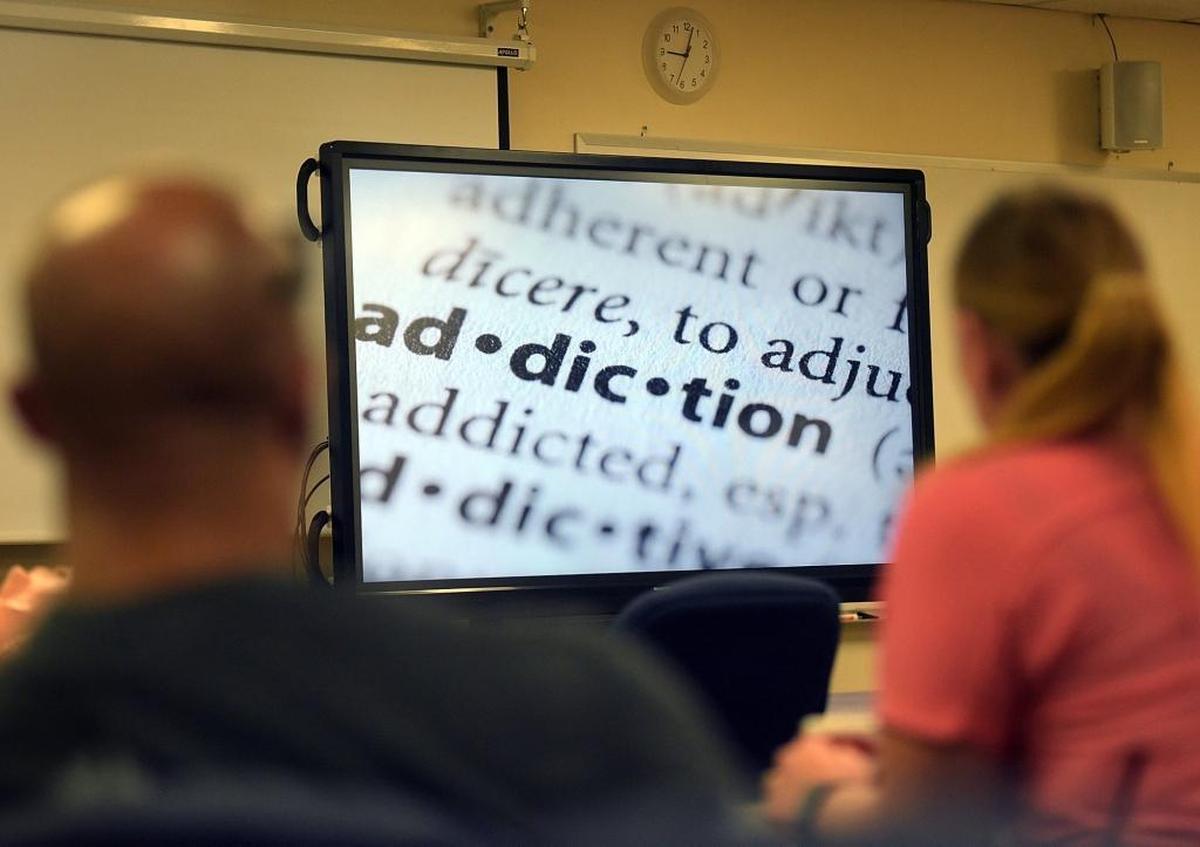 Bradenton Police officers learn about opioid addiction during training to administer Narcan to overdose victims in response to the flood of overdoses.