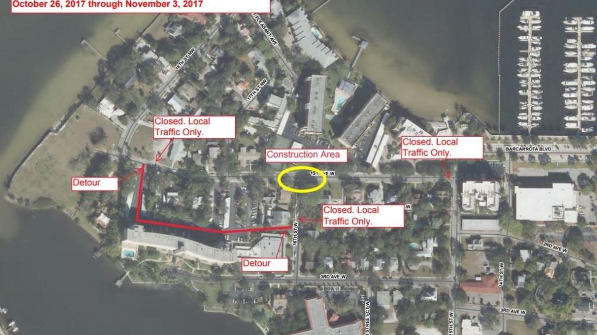 A detour has been set up to allow local traffic through the area.