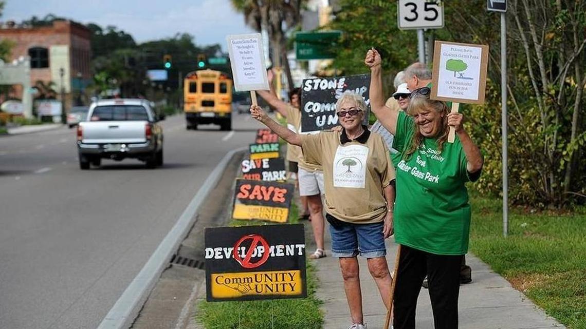 A group of protestors unsuccessfully tried to stop the relocation of Glazier-Gates Park earlier this year. The same group began a recall effort of three city council members, which ended in failure.