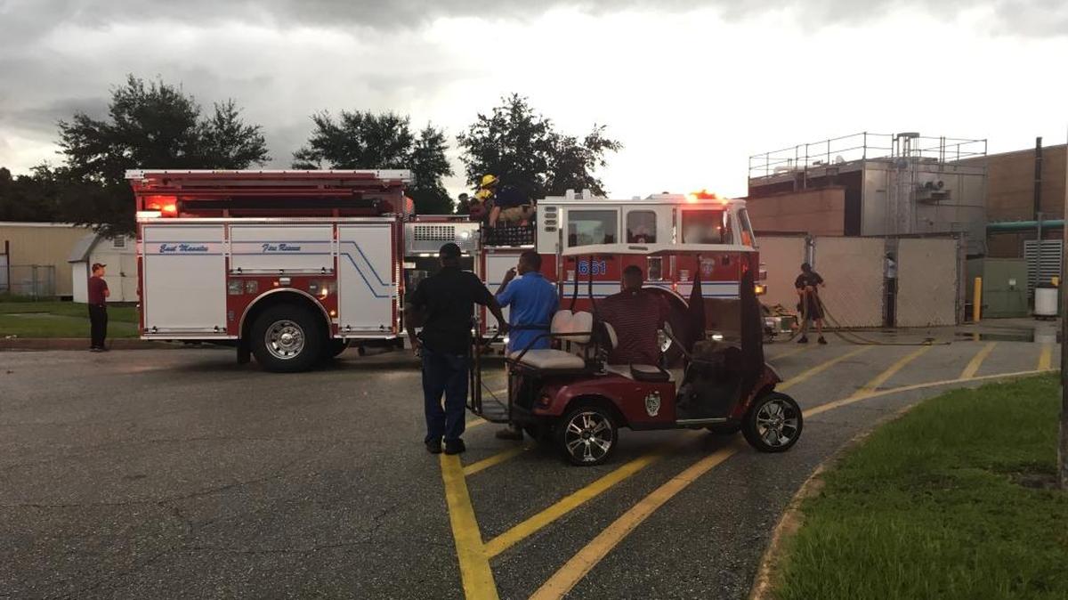 The East Manatee Fire Rescue respond Friday to a fire at Braden River High School. No injuries were reported.