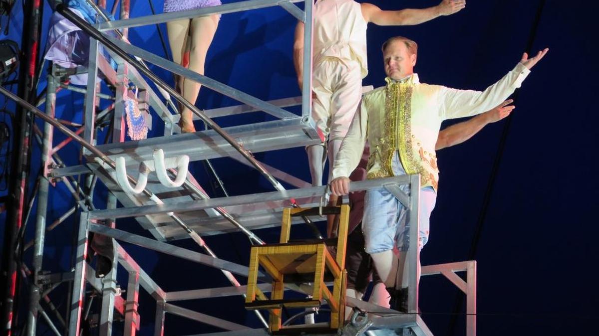 Nik Wallenda and his troupe delivered a flawless finale at Friday’s opening night of Circus Sarasota’s winter season show, “Synergy,” under the big top at Nathan Benderson Park in Sarasota.