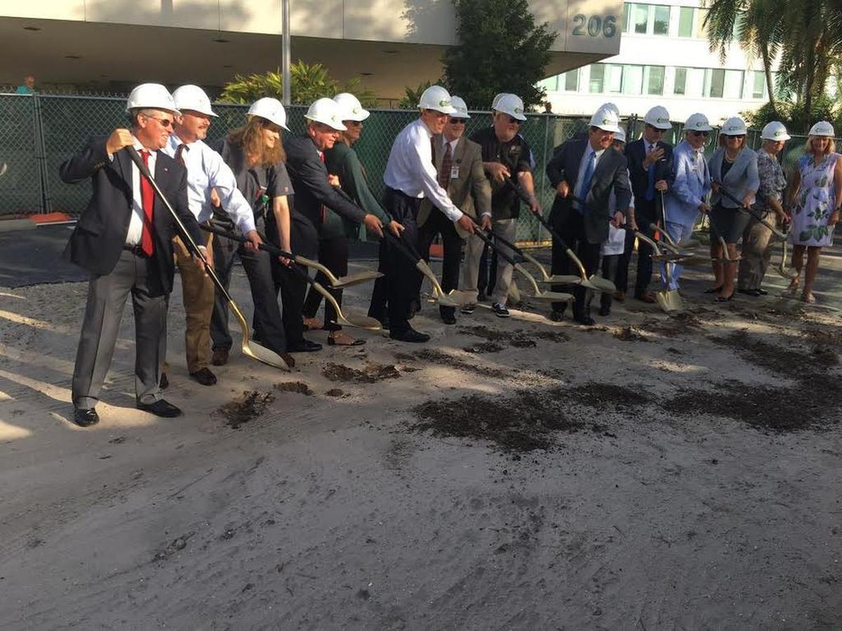 File: Hospital officials and other dignitaries ceremoniously break ground for construction of a new $33 million Emergency Care Center at Manatee Memorial Hospital in Bradenton.