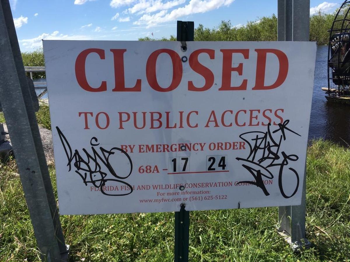 More than 1,100 square miles in the Everglades and Francis S. Taylor Wildlife Management Area west of Miami-Dade and Broward counties has been closed since June because of high water.