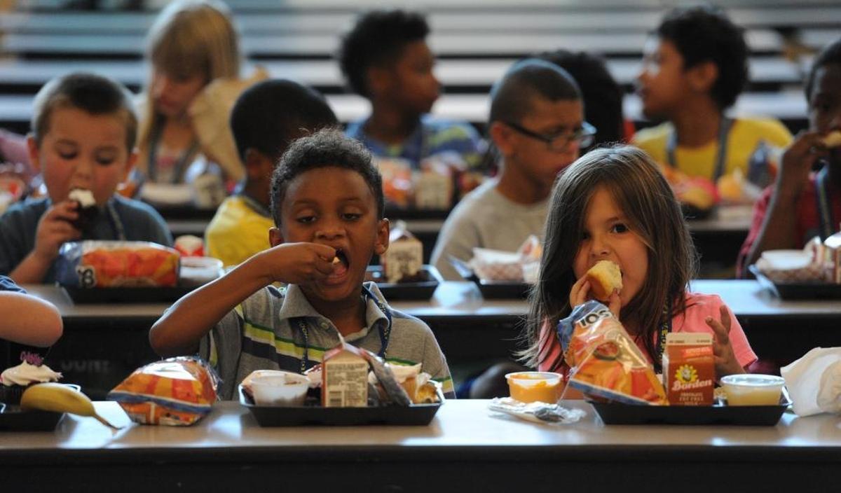 FILE: While breakfast and lunch are free for all students in the 2021-2022 school year, families can fill out an application to receive extra benefits.