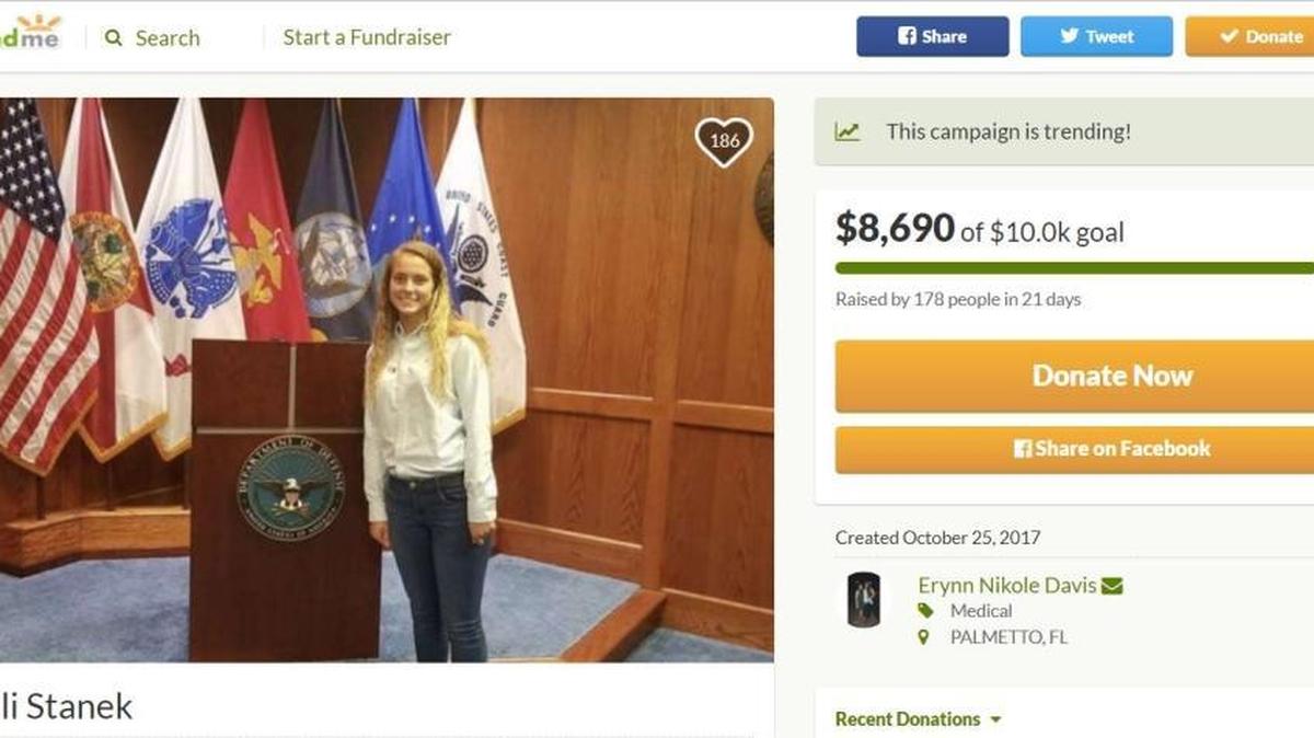 A GoFundMe page was set up after Holli Stanek was involved in a crash on Oct. 24 to help pay for her medical expenses. Stanek died Nov. 11.