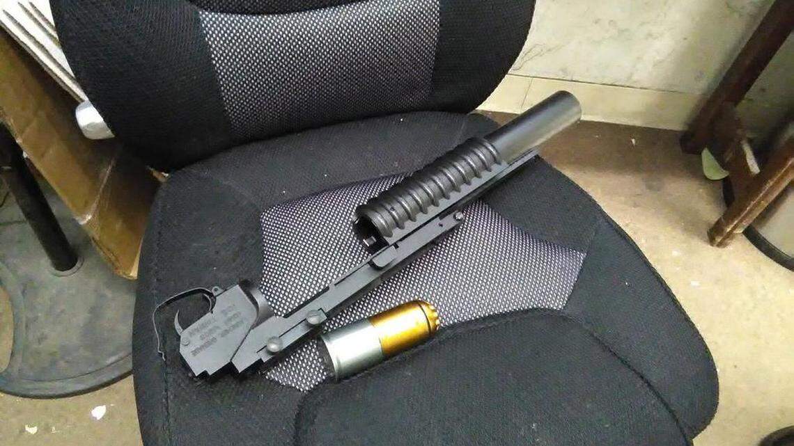 Airsoft grenade launcher was among donated items that came from Bradenton Goodwill location, according to the Manatee County Sheriff’s Office.