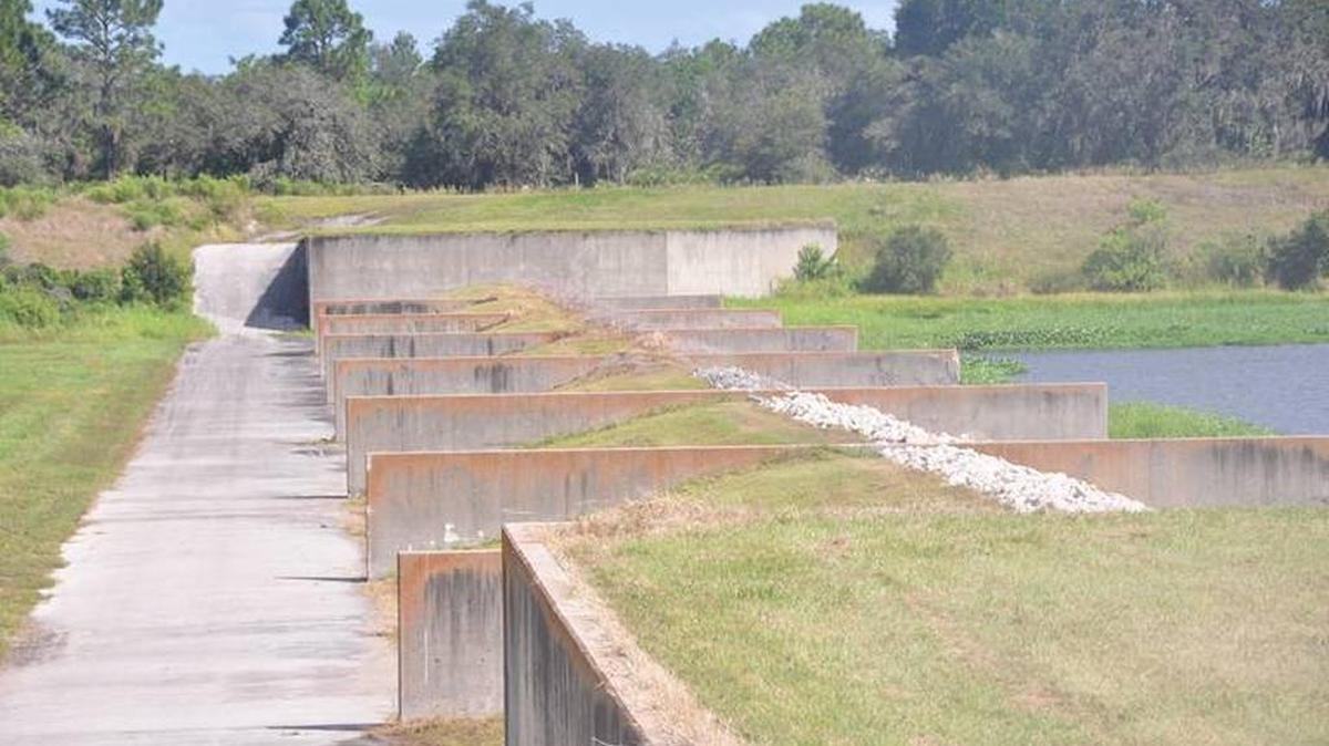 The Lake Manatee Dam spillway is pictured one year after emergency repairs were made in 2014. The dam celebrated its 50th year in 2015 and while emergency repairs were effective, more work is needed.