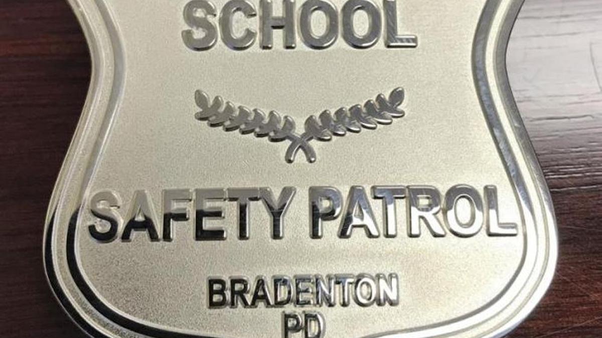 Bradenton Police will be handing out these abdges in the coming weeks to Safety Patrol students.